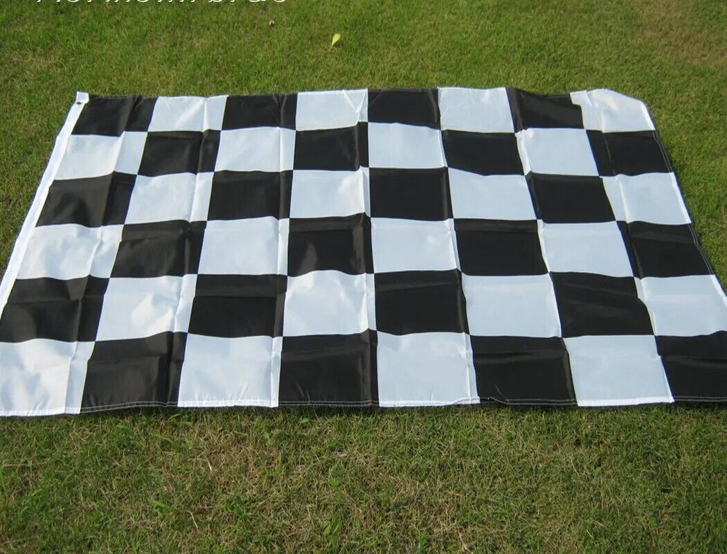 Black & White Checkered Racing Flag Banner 3 ft x 5 ft NEW! Home & Garden:Yard, Garden & Outdoor Living:Décor:Flags Cozy Home Treasures
